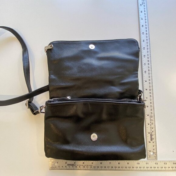 Co-Lab Black Crossbody Bag With Adjustable Strap & Multiple Compartments - Picture 14 of 16